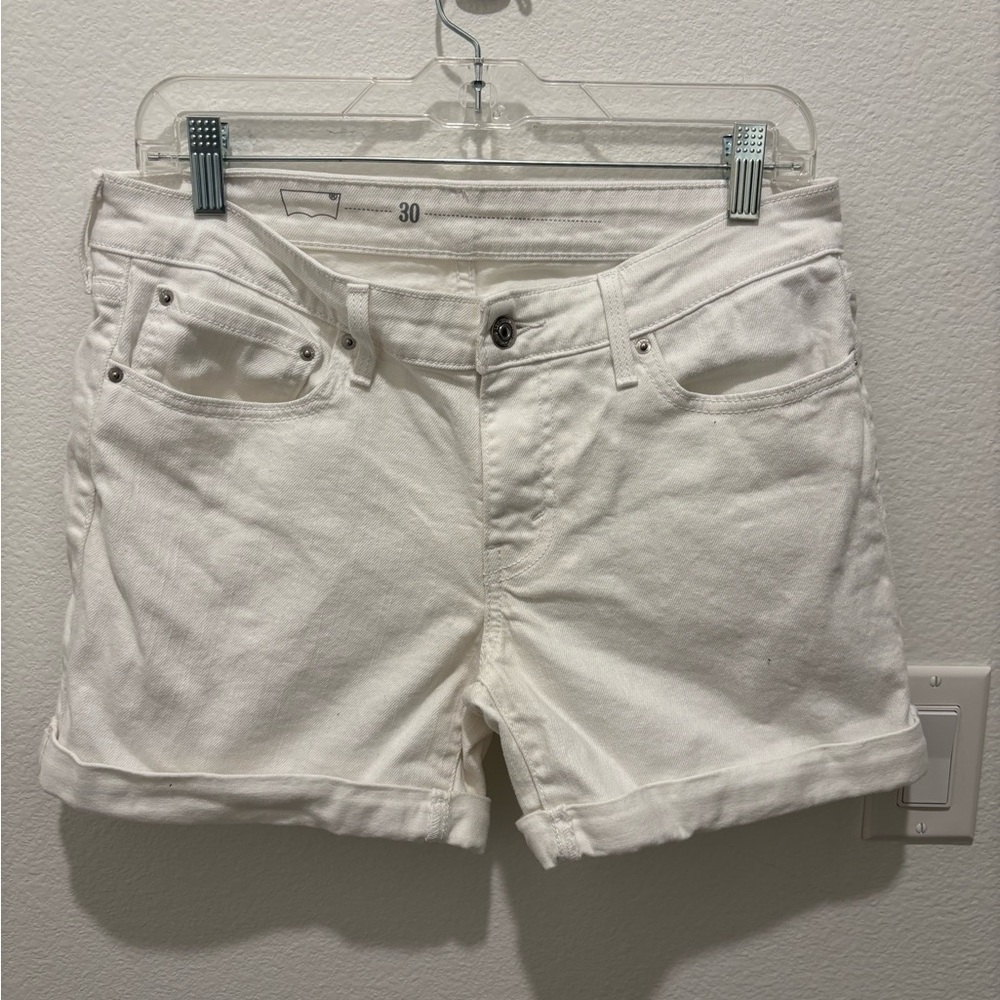 Levi's Women's Cream Jean Shorts